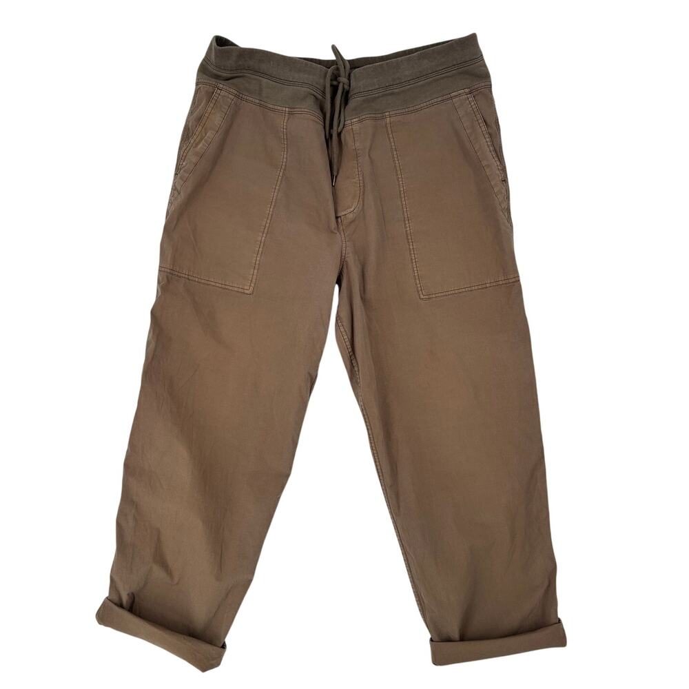 James Perse Womens XL Drawstring Pants Pull On Khaki Soft Stretch